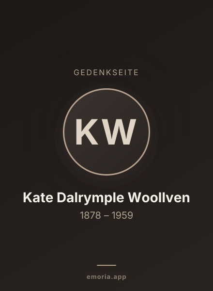 Gedenkportrait von Kate Dalrymple Woollven