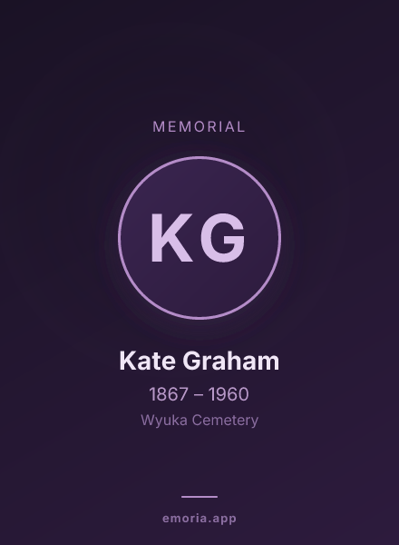 Memorial portrait of Kate Graham