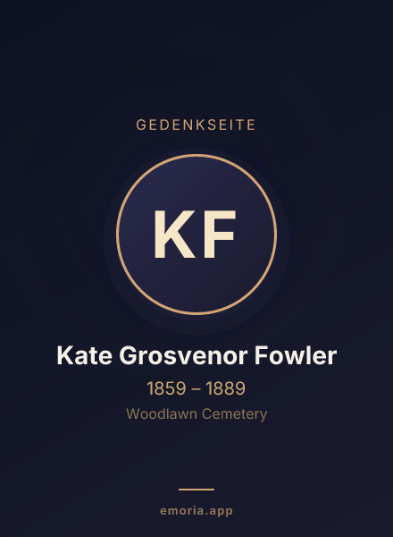 Gedenkportrait von Kate Grosvenor Fowler