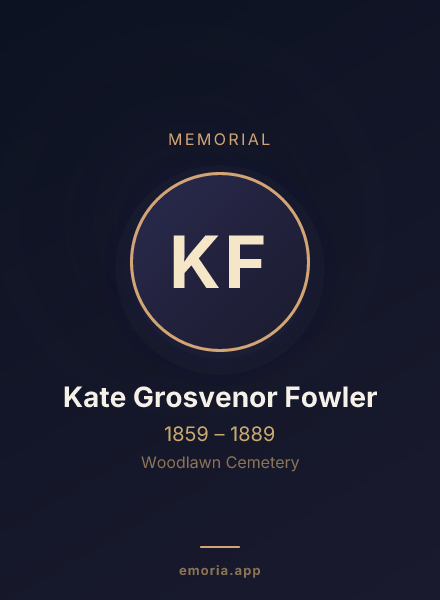Memorial portrait of Kate Grosvenor Fowler