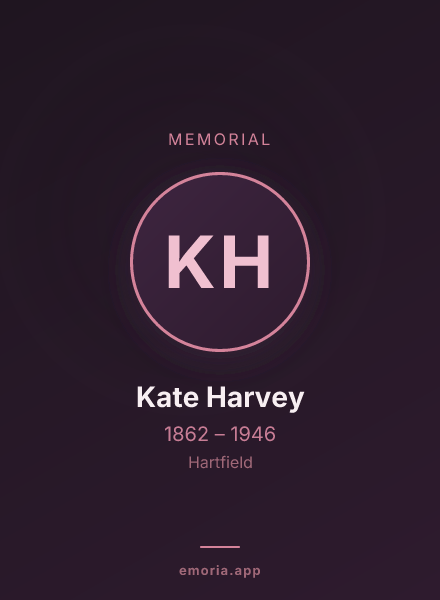 Memorial portrait of Kate Harvey