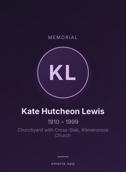 Memorial portrait of Kate Hutcheon Lewis