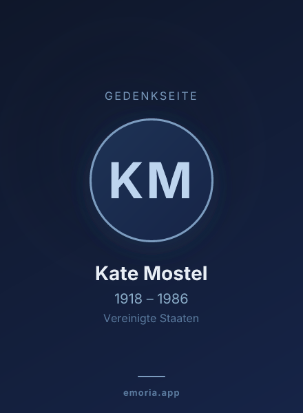 Gedenkportrait von Kate Mostel