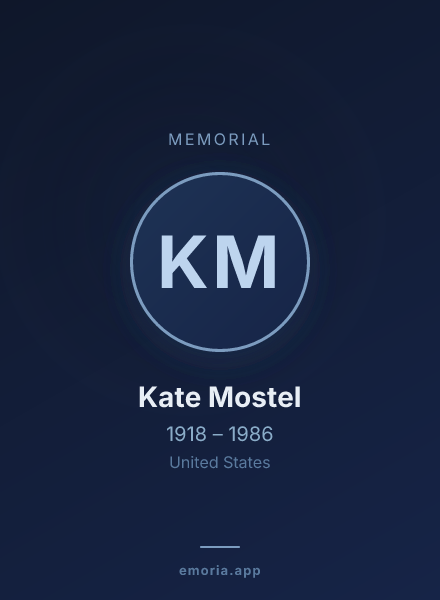 Memorial portrait of Kate Mostel