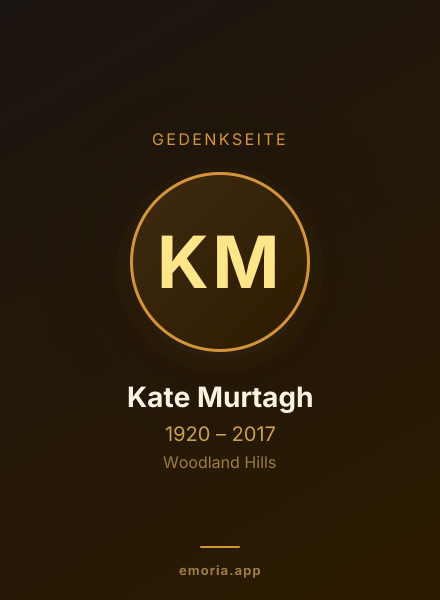 Gedenkportrait von Kate Murtagh