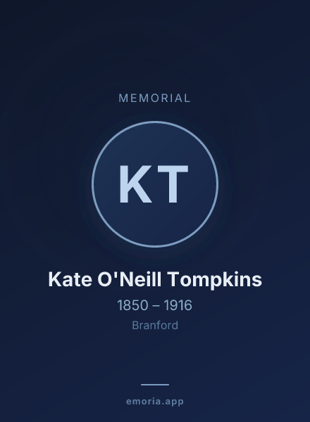 Memorial portrait of Kate O'Neill Tompkins