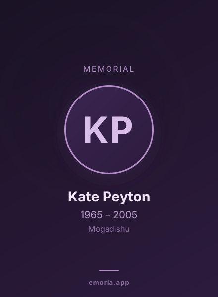 Memorial portrait of Kate Peyton