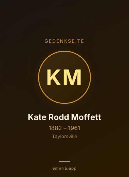 Gedenkportrait von Kate Rodd Moffett
