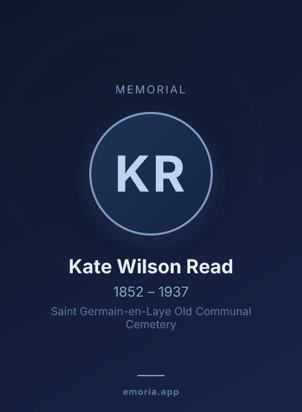 Memorial portrait of Kate Wilson Read