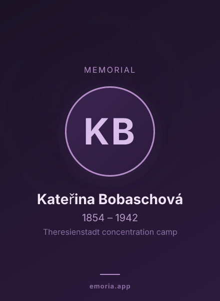 Memorial portrait of Kateřina Bobaschová