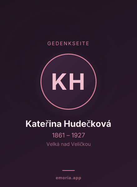 Gedenkportrait von Kateřina Hudečková