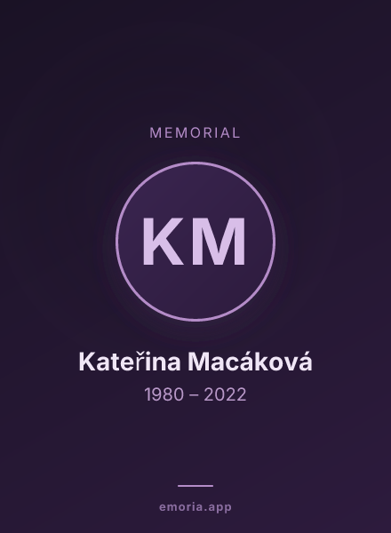 Memorial portrait of Kateřina Macáková