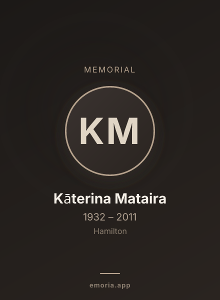Memorial portrait of Kāterina Mataira
