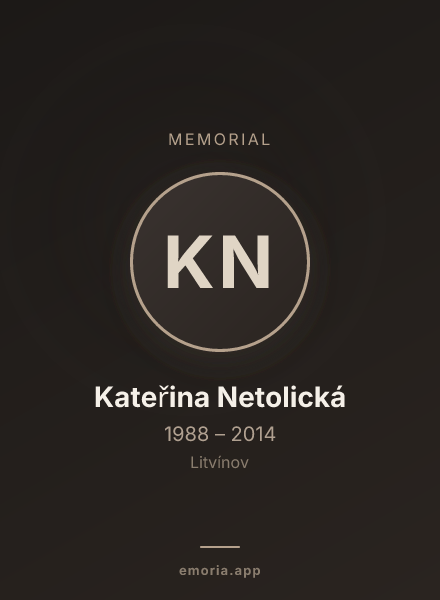 Memorial portrait of Kateřina Netolická