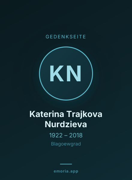 Gedenkportrait von Katerina Trajkova Nurdzieva