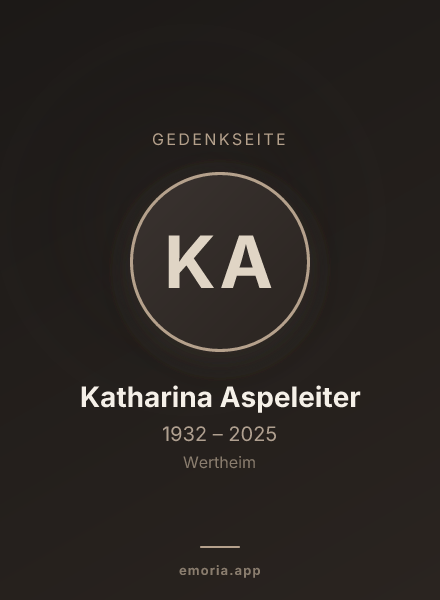 Gedenkportrait von Katharina Aspeleiter