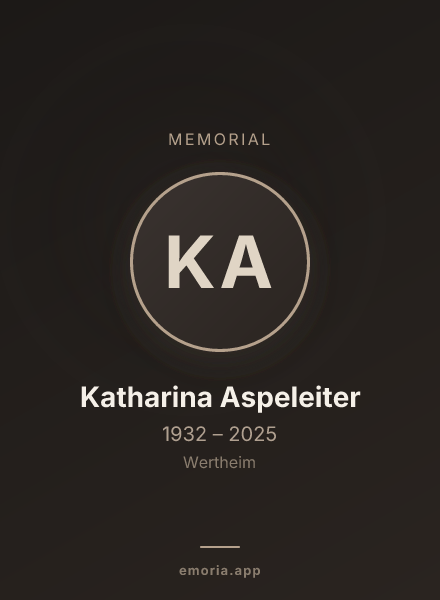 Memorial portrait of Katharina Aspeleiter