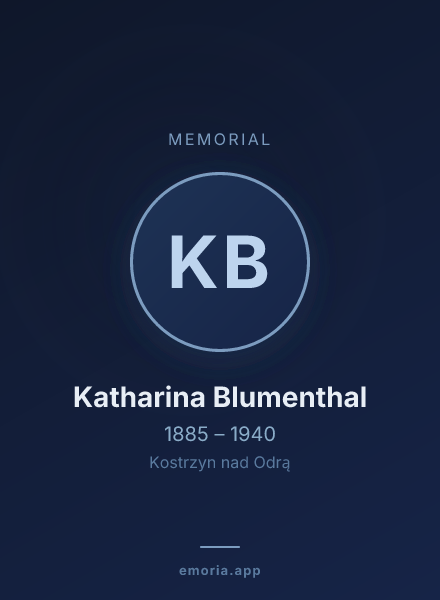 Memorial portrait of Katharina Blumenthal