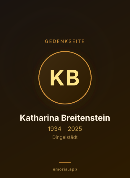 Gedenkportrait von Katharina Breitenstein