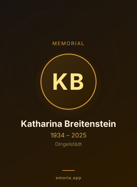 Memorial portrait of Katharina Breitenstein