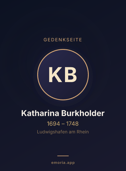 Gedenkportrait von Katharina Burkholder