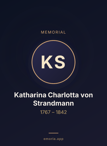 Memorial portrait of Katharina Charlotta von Strandmann