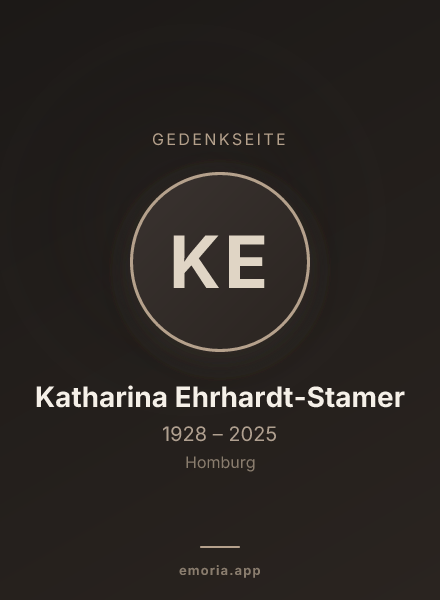 Gedenkportrait von Katharina Ehrhardt-Stamer