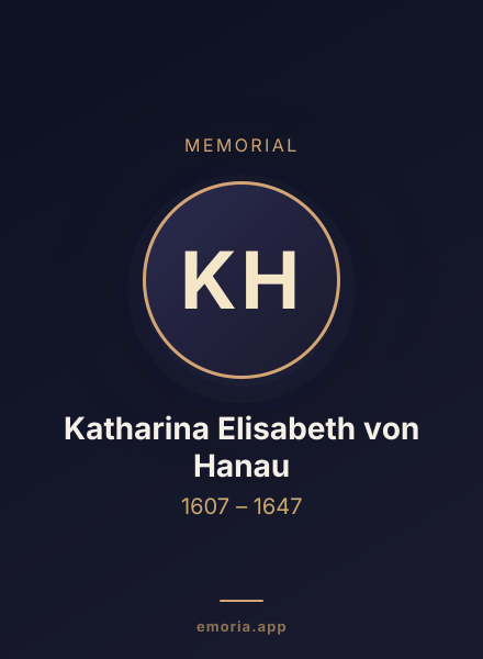 Memorial portrait of Katharina Elisabeth von Hanau
