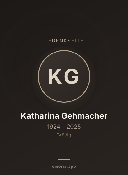 Gedenkportrait von Katharina Gehmacher