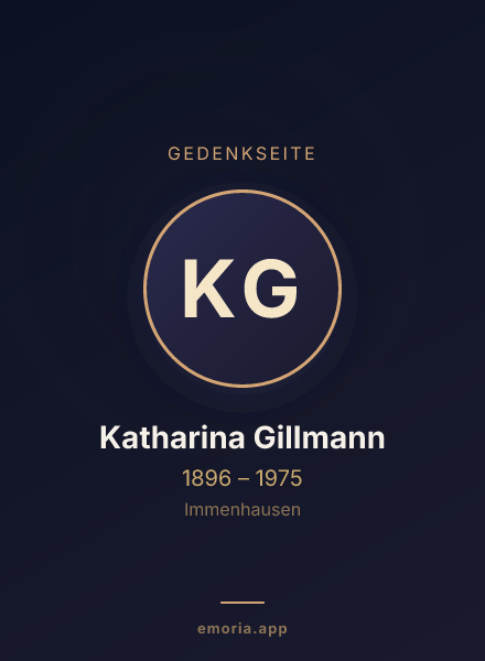 Gedenkportrait von Katharina Gillmann