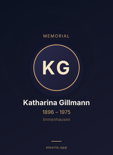 Memorial portrait of Katharina Gillmann
