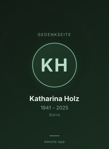 Gedenkportrait von Katharina Holz