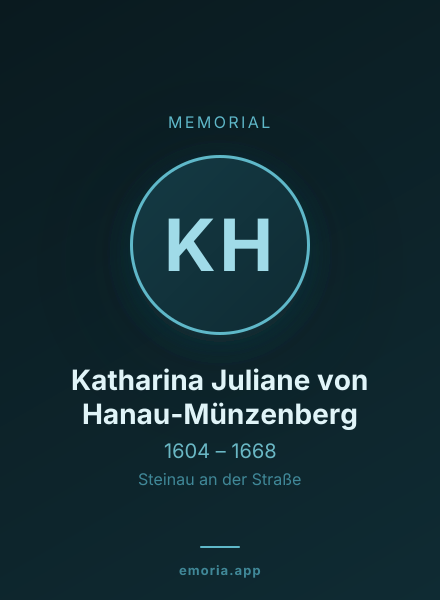 Memorial portrait of Katharina Juliane von Hanau-Münzenberg