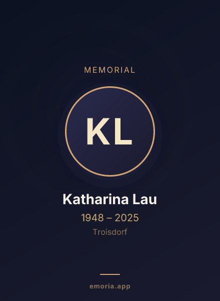 Memorial portrait of Katharina Lau