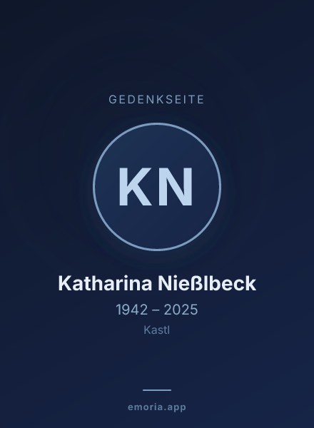 Gedenkportrait von Katharina Nießlbeck