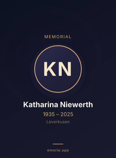 Memorial portrait of Katharina Niewerth