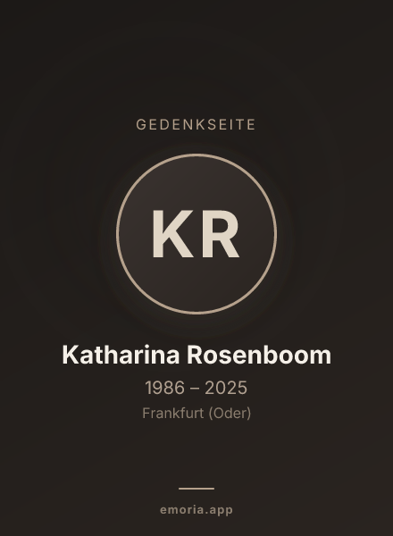 Gedenkportrait von Katharina Rosenboom