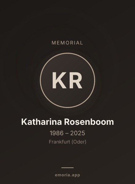 Memorial portrait of Katharina Rosenboom