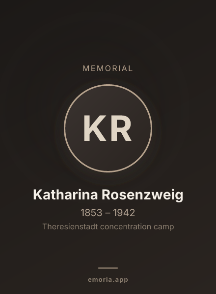 Memorial portrait of Katharina Rosenzweig