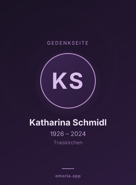 Gedenkportrait von Katharina Schmidl