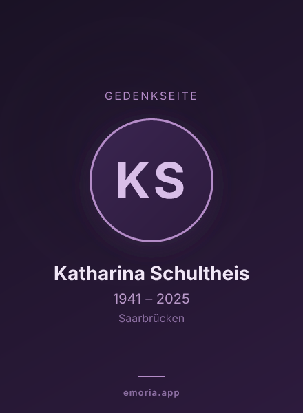 Gedenkportrait von Katharina Schultheis