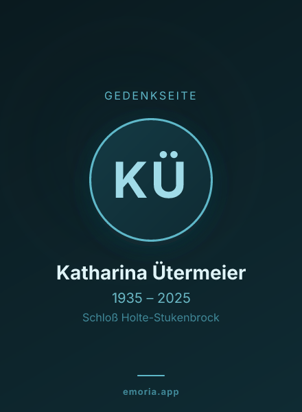 Gedenkportrait von Katharina Ütermeier