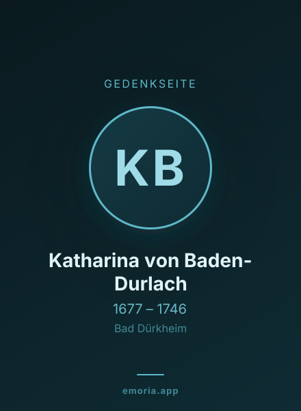 Gedenkportrait von Katharina von Baden-Durlach