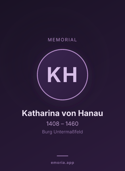 Memorial portrait of Katharina von Hanau