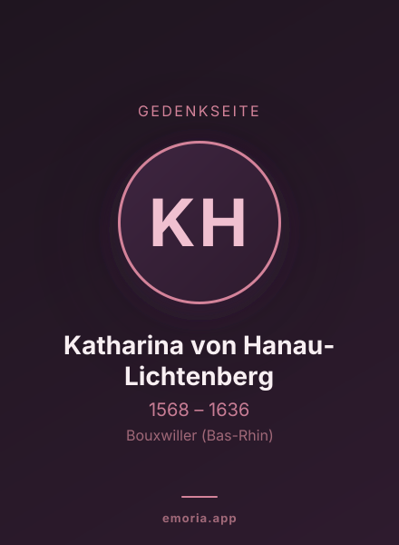 Gedenkportrait von Katharina von Hanau-Lichtenberg