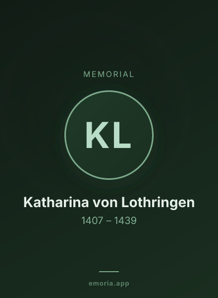Memorial portrait of Katharina von Lothringen
