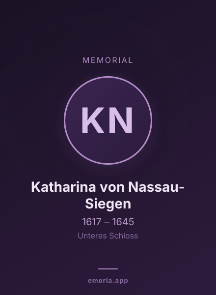 Memorial portrait of Katharina von Nassau-Siegen