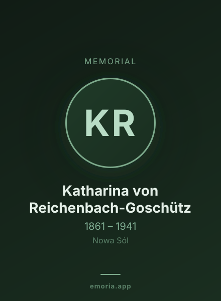 Memorial portrait of Katharina von Reichenbach-Goschütz