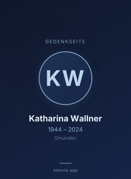 Gedenkportrait von Katharina Wallner