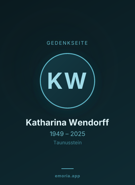 Gedenkportrait von Katharina Wendorff